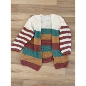 Easel Multicolor Striped Cardigan